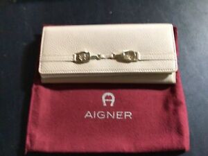 Etienne Aigner Classics Personal Assets Leather Wallet - Ivory-NEW IN BOX
