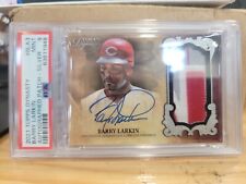 2021 Topps Dynasty Barry Larkin Game Used Jersey Patch Auto Autograph #4/5 PSA 9