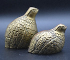 New ListingVintage Pair of 2 Brass Quail Partridges Bird Figurines Paperweights