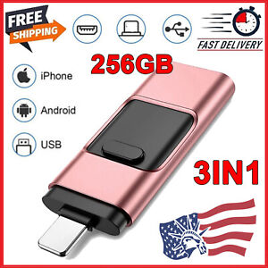 256GB NEW USB i-FLASH DRIVE MEMORY STICK OTG FOR iPHONE iPAD iOS LAPTOP PINK