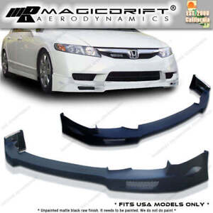NEW N-SPEC NS Front Bumper Lip Urethane Plastic for 09-11 Honda Civic 4DR Sedan (For: Honda Civic)
