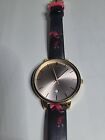 TED BAKER LONDON Women's Watch Floral Pattern Leather Band Fresh Battery