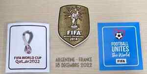 France Final FIFA World Cup 2022 Qatar Badges Patch Match Detail Full Set Soccer