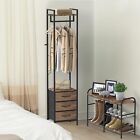 Freestanding Tall Closet Organizer Small Space Clothes Rack with Drawers Hallway