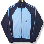 Vintage ADIDAS Track Jacket Men's Small Ventex Tracksuit Top Blue Navy 1980s