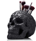 Skull Makeup Brush Holder, Pen Holder, Vanity, Desk, Office Organizer