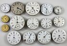 Pocket Watch Movements Lot of 15 Illinois Hampden Parts Repair Only AS IS