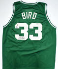Larry Bird Autographed Green Pro Style Basketball Jersey-Beckett W Hologram