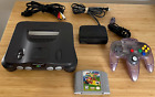 New ListingNintendo 64 Charcoal Grey OEM Console LOT (NUS-001) w/ *REPRO* Mario Game   N64