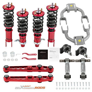 Coilovers + Lower Control Arm Front Upper Rear Camber Kit For Honda Civic 92-95 (For: Honda)