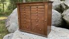 Rare Antique Machinist Jewelers Watchmaker 16 Drawer Oak Wood Toolbox