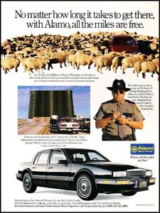 1991 Alamo Cadillac Seville Rental Original Advertisement Print Art Car Ad K130