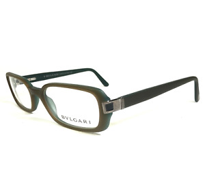 Bvlgari Eyeglasses Frames 416 595-S Matte Brown Green Square Gunmetal 51-17-135