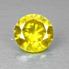0.42 CT Striking Natural Yellow Diamond VS Golden Yellow Super Round Cut Diamond