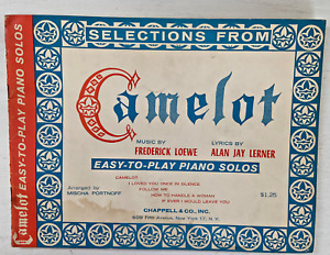 Vintage Sheet Music-1961-Camelot-Selections-Easy Piano-Vocal-Lowe-Lerner-Portnof
