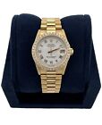 Rolex Datejust President 18k Yellow Gold Diamond Bezel Ladies 31mm Watch N 68278