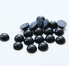 Natural Black Onyx 4mm Round Cabochon Loose Gemstone