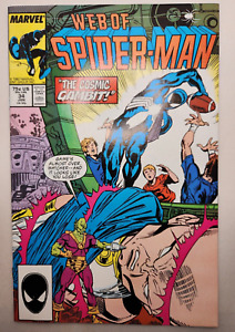 Web of Spider Man Comic 34 The Cosmic Gambit 1987