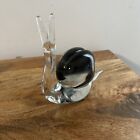 Murano Glass Cat Figurine Signed Puccini Vintage Snail Glass 6” Mint! Italy
