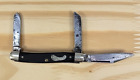 Vintage Frontier 4132 Imperial USA 3 Blade Folding Pocket Knife Gunpowder Black