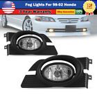 Fog Lights For 98-02 Honda Accord Sedan Driving Clear Lamps Switch Wiring Kit (For: 2000 Honda Accord)