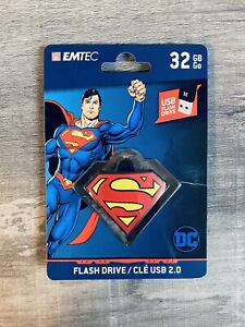 Superman DC Comics 32GB USB Flash Drive Keychain ~ Collectible New Sealed