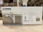 New ListingMOEN Banbury Single Handle Deck Mount Pull Out Sprayer Kitchen Faucet White