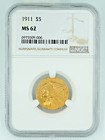 1911 NGC MS62 $5 Gold Indian Great Eye Appeal