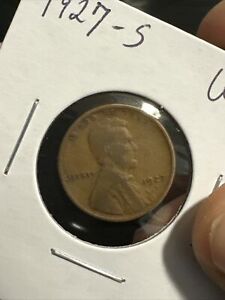 1927 S Lincoln Cent Circulated Coin W7
