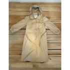 Womens Vintage 80s London Fog Classic Trench Coat Tan Removable Hood Size 16 Reg