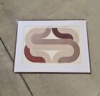 Mid Century Modern Geometric Op Art Abstract Numbered Print Litho Signed