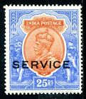 INDIA 1913-23 25R SERVICE OVPT SG096 SPARKLING FRESH LIGHTLY HINGED