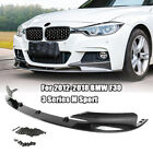 Car Front Bumper Spoiler Lip For 2012-2018 BMW F30 3 Series M Sport Carbon Fiber (For: BMW 328i)