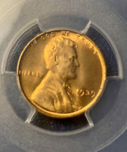 1939 PCGS MS 64 RD Lincoln Wheat Cent Red