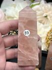 Natural Rose Calcite 4- sided polished Towers from Pakistan Free ship & Gift