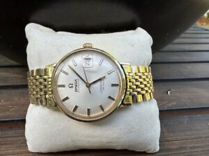 Vintage OMEGA Seamaster De Ville Gold Filled Automatic Bead of Rice Band 166.020