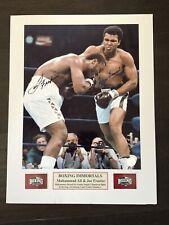Muhammad Ali / Joe Frazier Signed 8x10 Photo In A 11x14 Matt COA. HOF