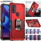 For Motorola Moto G Play (2023) Shockproof Armor Stand Case + Screen Protector