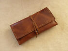 Tobacco Brown Handmade Leather Tobacco Pouch,100% Handcrafted Waxed Vintage