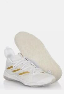 Adidas Adizero Afterburner 9 Baseball Turf Shoes White Gold GZ4584 Men US 11
