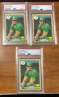 Investor Lot Of 3 1987 Topps #620 Jose Canseco A's PSA 7, 5, 4