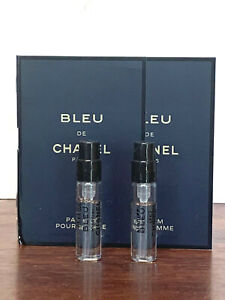 2x BLEU DE CHANEL Pour Homme PARFUM Spray 0.05oz / 1.5ml  Parfum Spray Samples