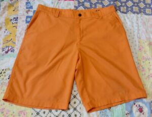 Men's Orange Adidas Golf Shorts 36