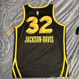 Trayce Jackson Davis Jersey Golden State Warriors City Edition #32 Large Black