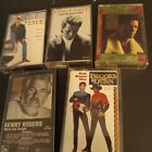 Vintage Male Country Artist Cassette Tapes Lot Of 5/Gill Rogers Travis B&D