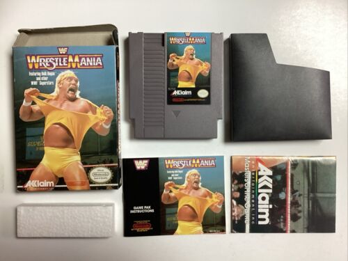 WWF WrestleMania- NES Complete TESTED CIB w/ Poster