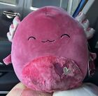 Squishmallow 12 inch Indiemae The Axolotl RARE  Fuzzy Tie Dye Belly w Hearts NEW