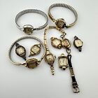 VINTAGE ART DECO LADIES GOLD FILLED & RGP BEZEL WATCH LOT OF 10 WATCHES - AS IS