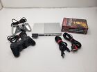 New ListingSony PlayStation 2 PS2 Slim Silver SCPH-90001 Console System Bundle Tested Works