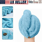 Microfiber Hair Towel with Button Quick Absorbent Drying Shower Bath Hair Cap